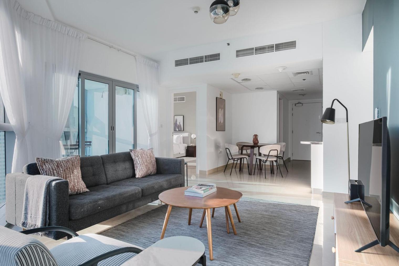 Apartment Blueground Difc Tennis Pool Parking Gym Dxb-1537 *